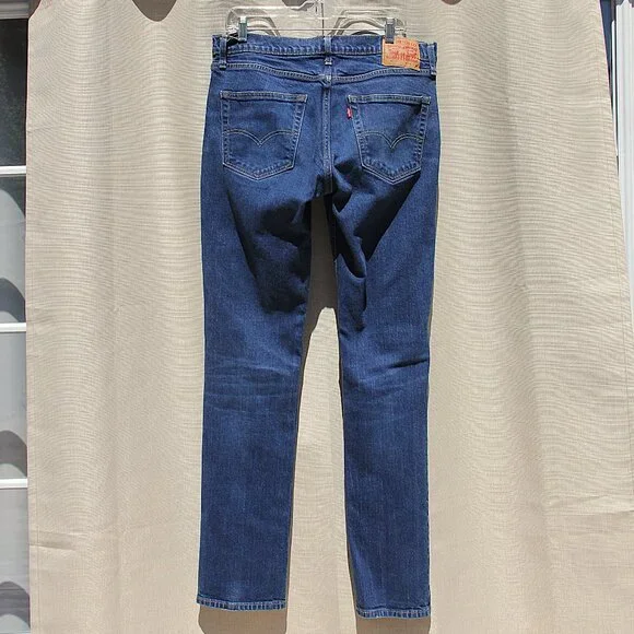 Levi's 511 Tall and Slim Fit Men's Dark Wash Jeans W36 x L36 - Picture 2 of 10